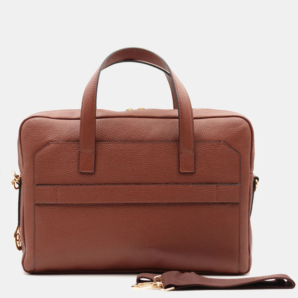 Borsa Business in Pelle Marrone VIAVERDI Made in Italy - Porta Pc 15.6 - Image 6