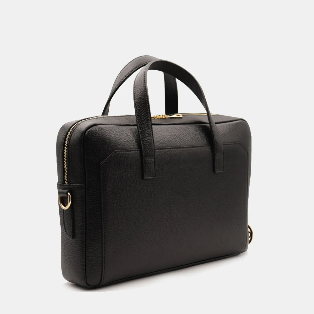 Borsa Business in Pelle Nera VIAVERDI Made in Italy - Porta Pc 15.6 - Image 5