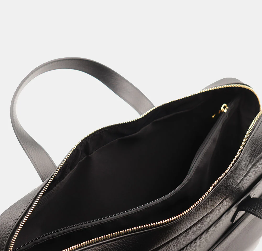 Borsa Business in Pelle Nera VIAVERDI Made in Italy - Porta Pc 15.6 - Image 9