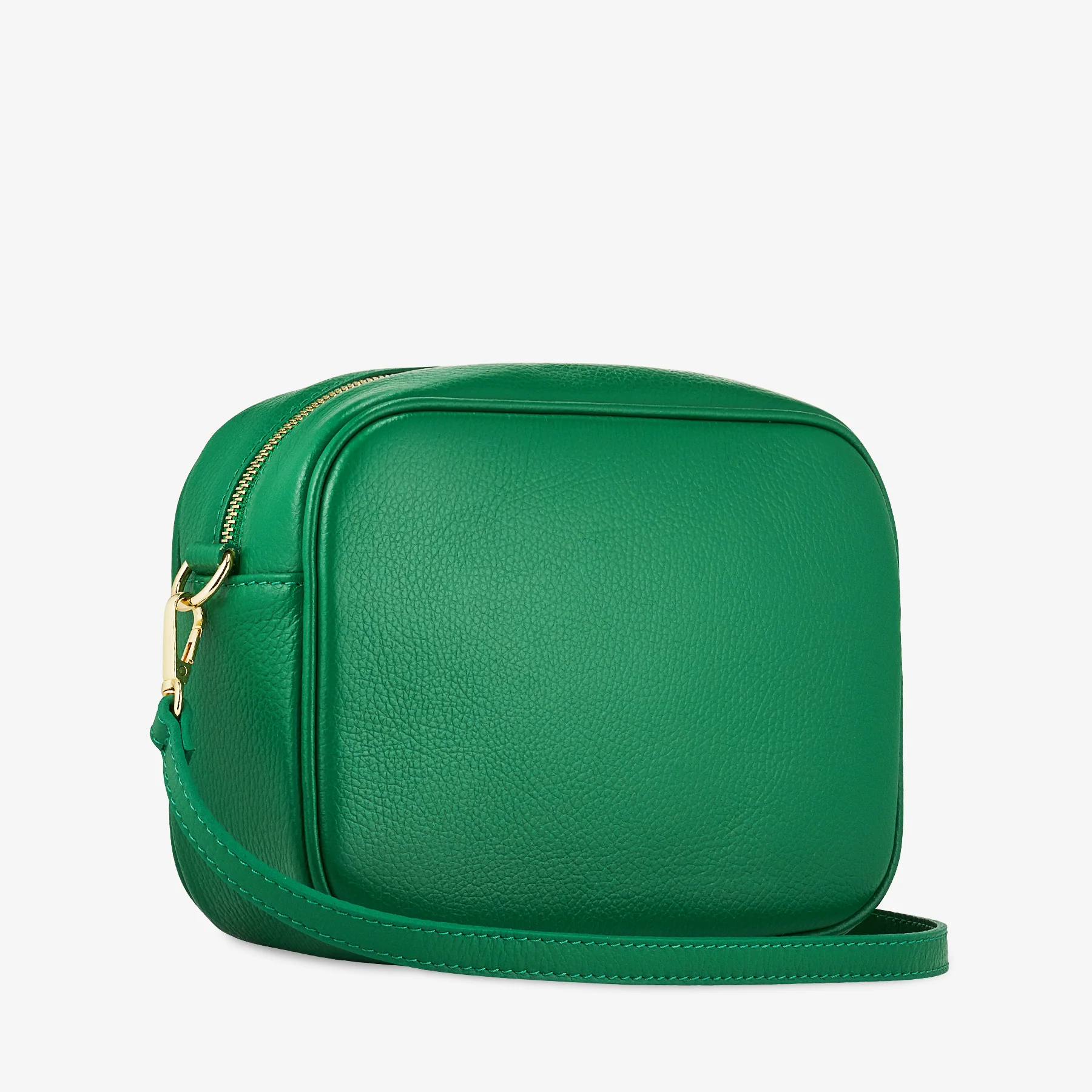 Borsa Camera Bag Media in Pelle Verde con Tracolla VIAVERDI Made in Italy - Image 3