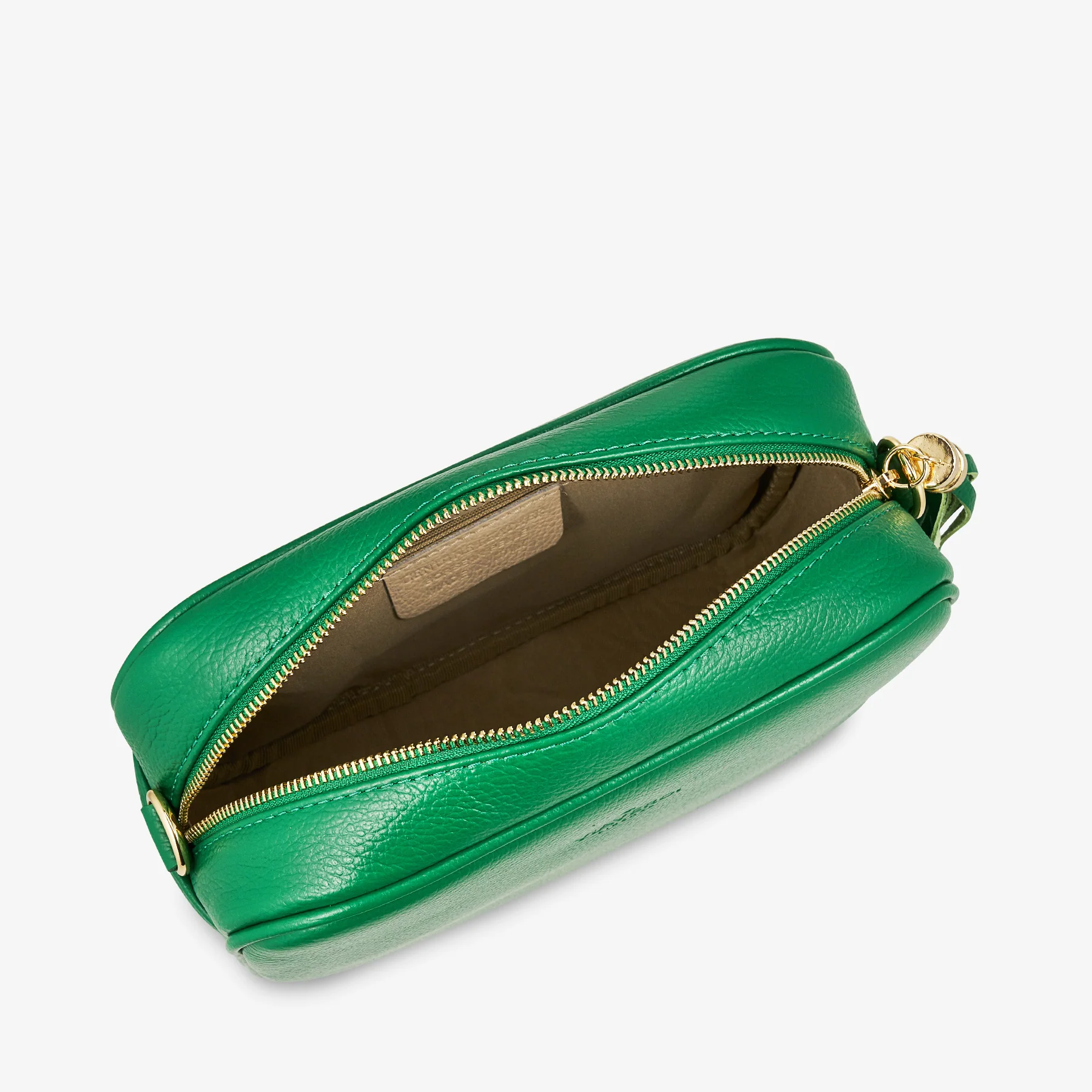 Borsa Camera Bag Media in Pelle Verde con Tracolla VIAVERDI Made in Italy - Image 4