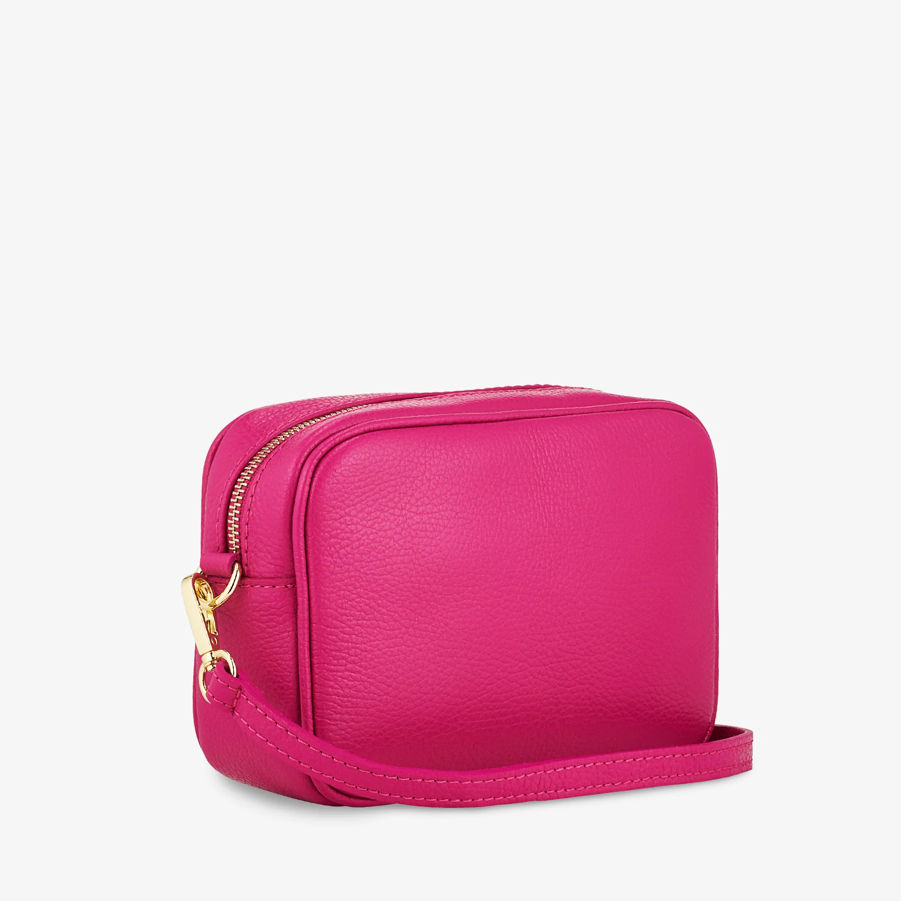 Borsa Camera Bag Piccola in Pelle Fucsia con Tracolla VIAVERDI Made in Italy - Image 3