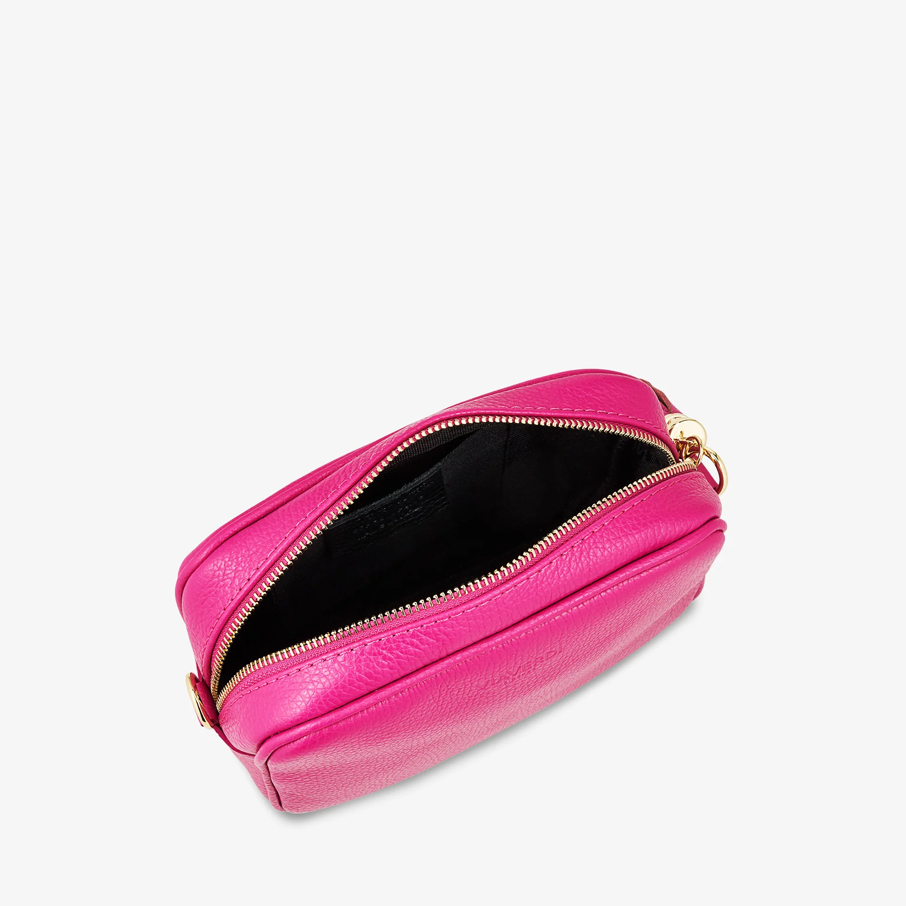 Borsa Camera Bag Piccola in Pelle Fucsia con Tracolla VIAVERDI Made in Italy - Image 4