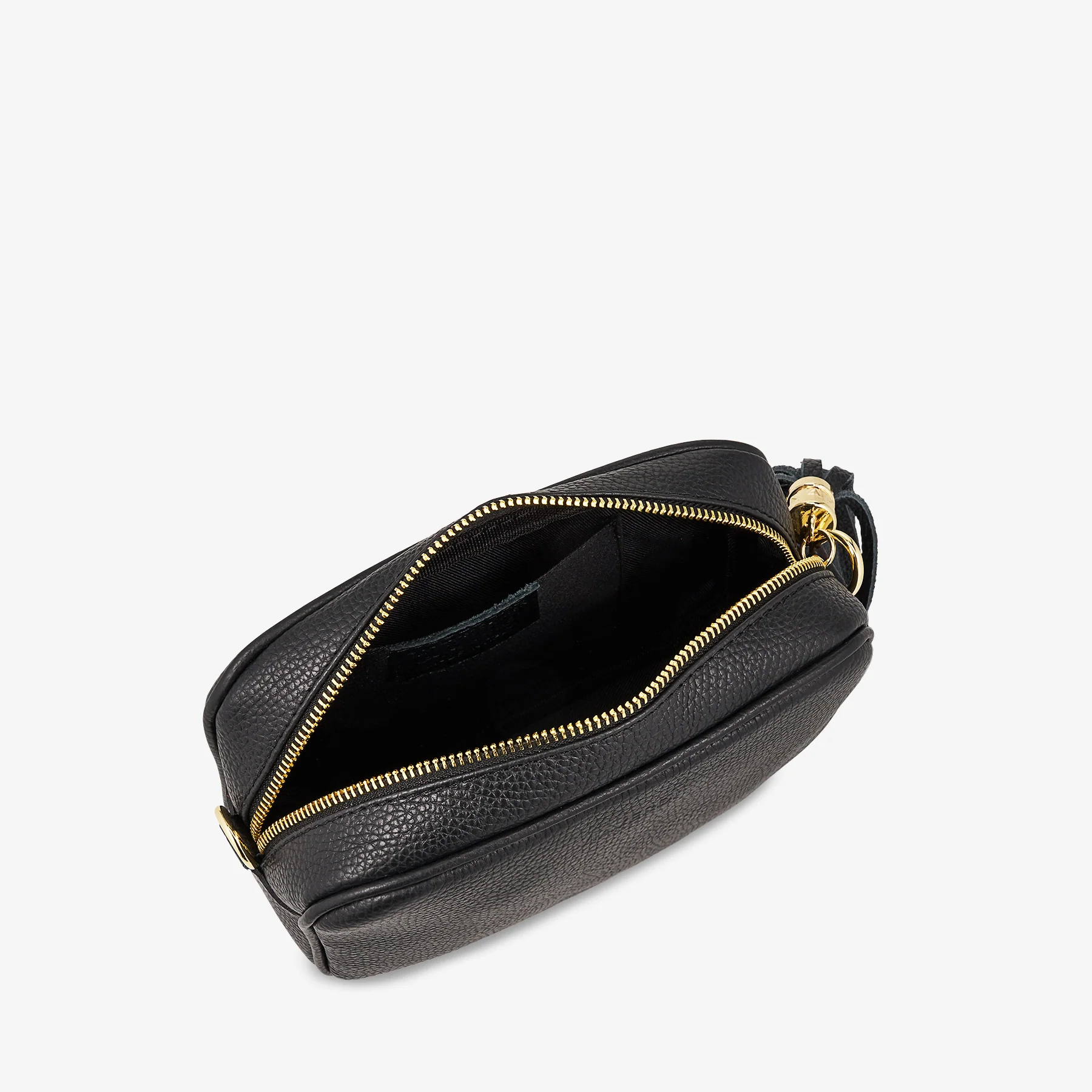 Borsa Camera Bag Piccola in Pelle Nera con Tracolla VIAVERDI Made in Italy - Image 7