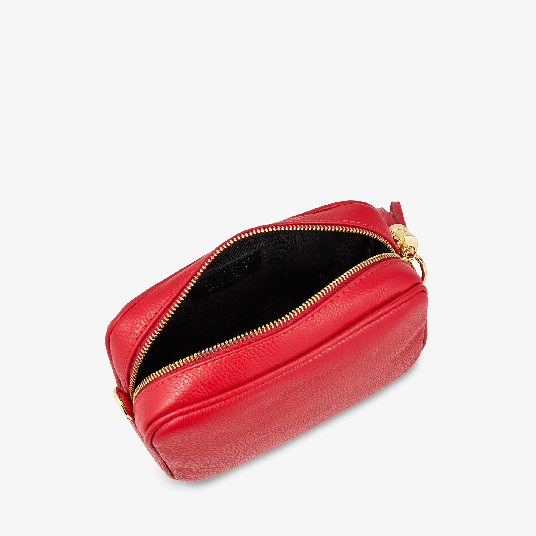 Borsa Camera Bag Piccola in Pelle Rossa con Tracolla VIAVERDI Made in Italy - Image 4