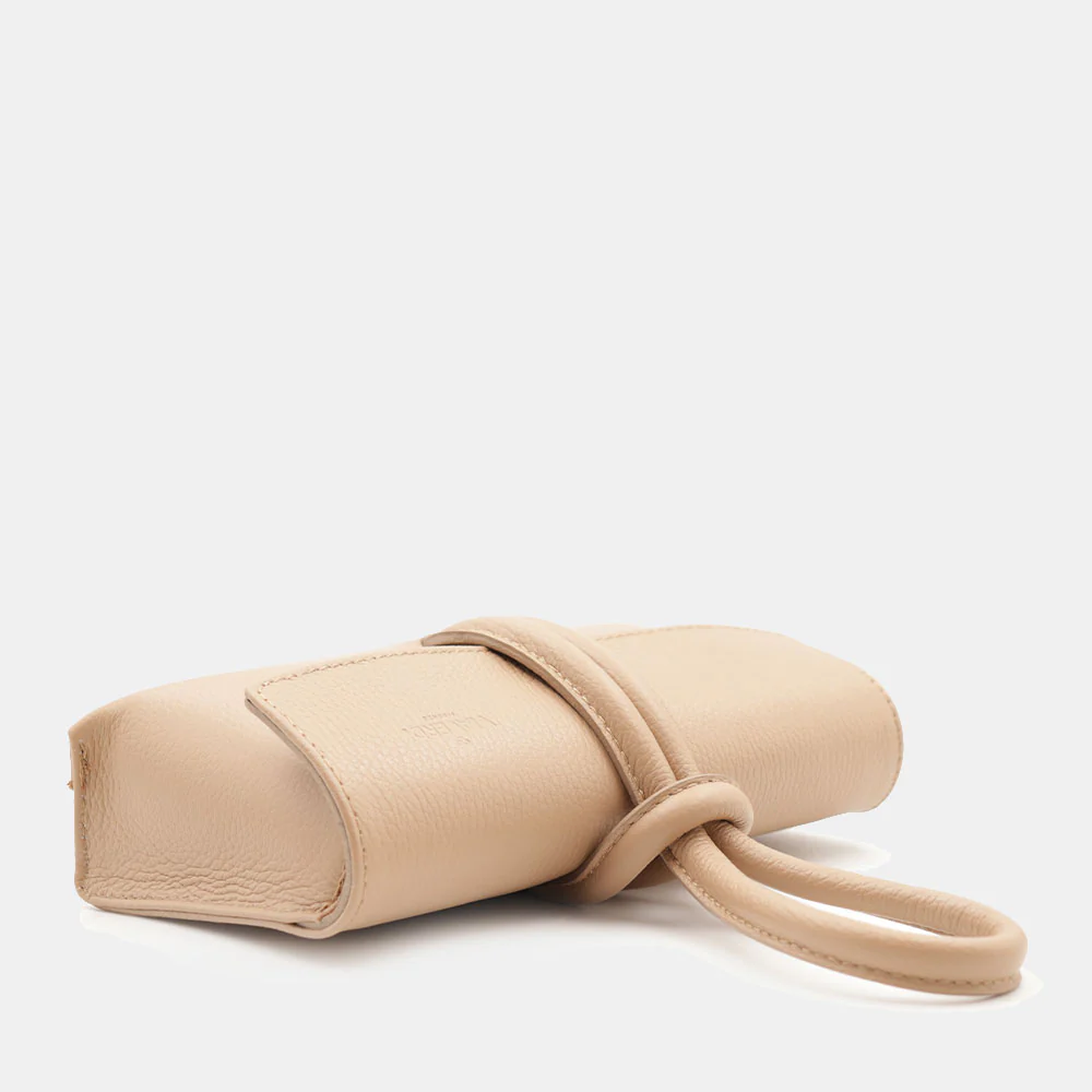 Borsa Clutch a Mano con Tracolla VIAVERDI in Pelle Beige Made in Italy linea Castiglione - Image 7