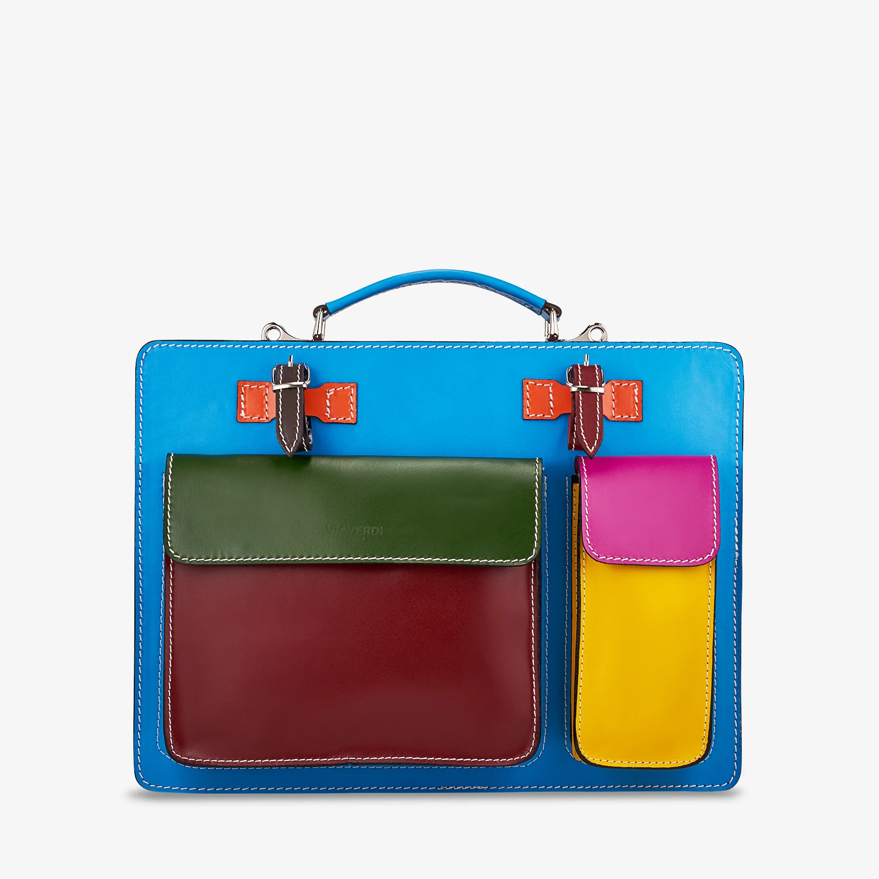 Borsa da Lavoro in Pelle Multicolor VIAVERDI Made in Italy - Porta Ombrelli e Pc 15.6 - Image 6
