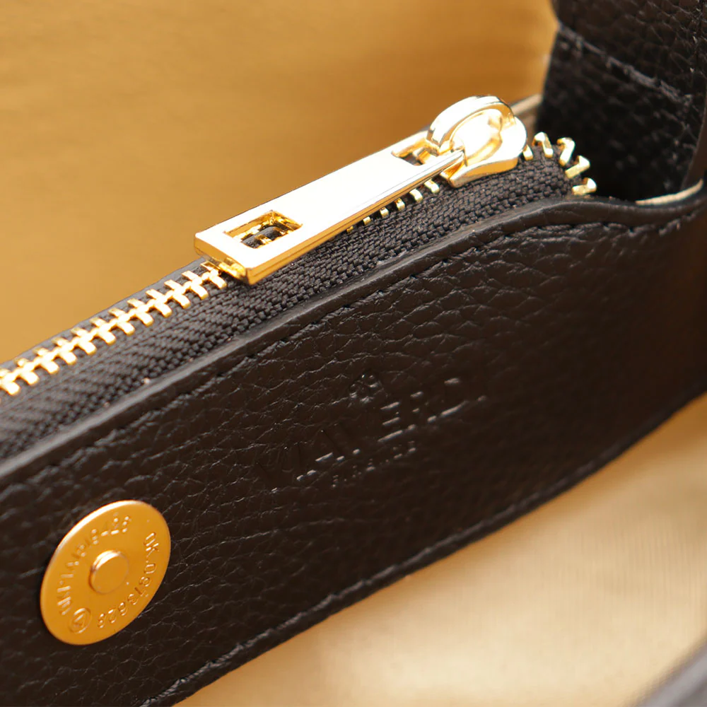 Borsa Donna Secchiello a Mano VIAVERDI in Pelle Nera e Rafia Made in Italy linea Fiesole - Image 11