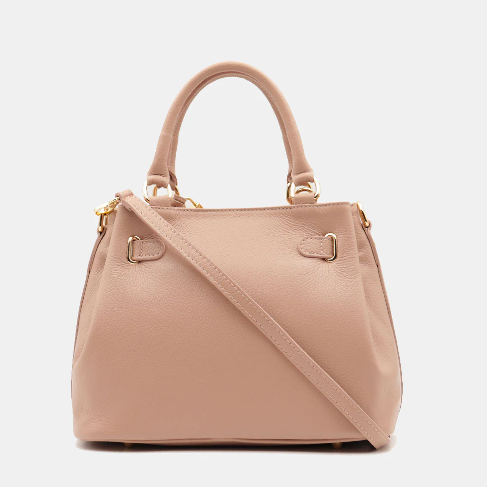 Borsa Donna a Mano VIAVERDI in Pelle Cipria Made in Italy linea Artimino - Image 6