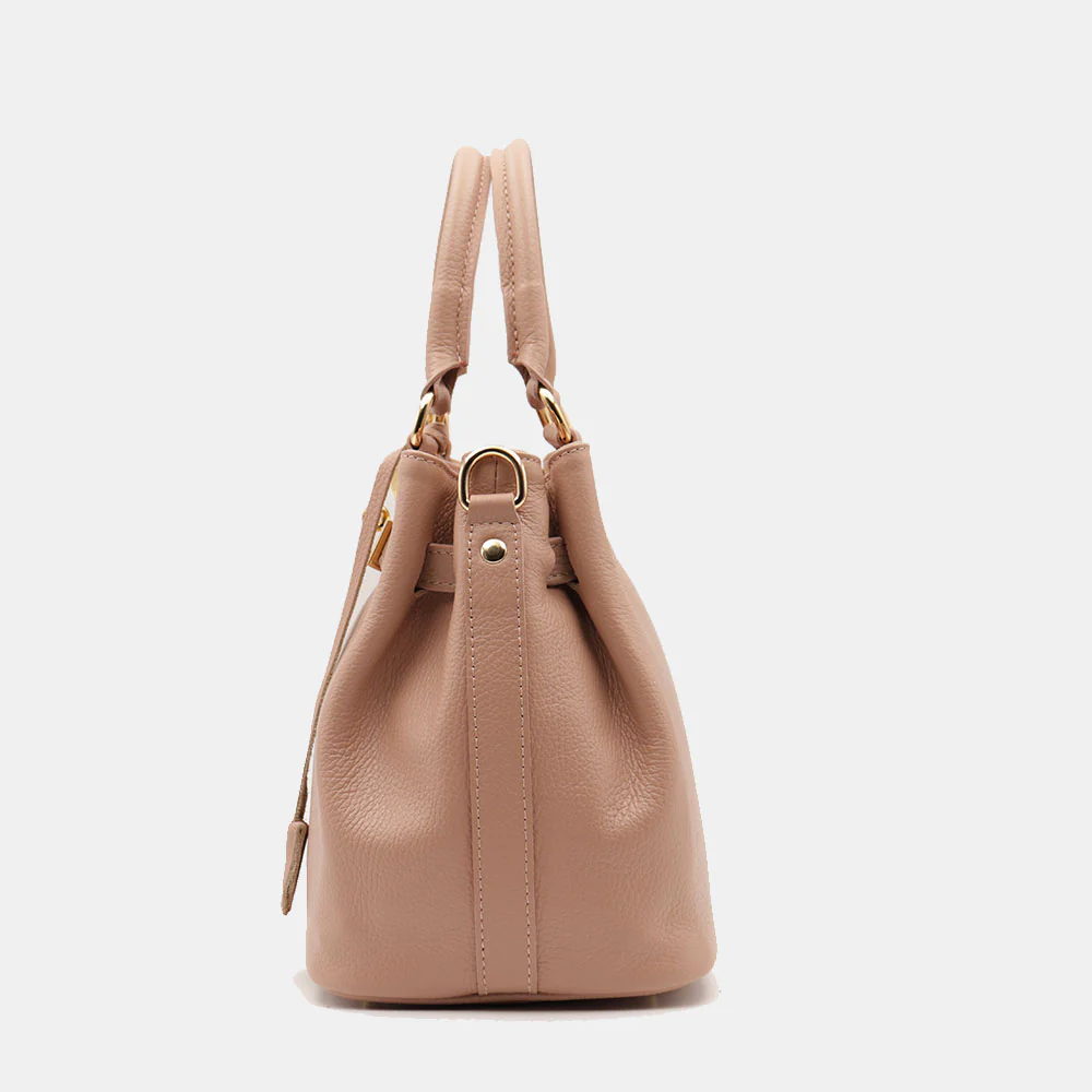 Borsa Donna a Mano VIAVERDI in Pelle Cipria Made in Italy linea Artimino - Image 7