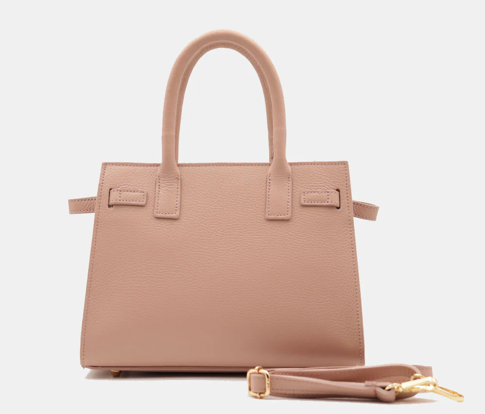 Borsa Donna a Mano VIAVERDI in Pelle Cipria Made in Italy linea Artimino - Image 6
