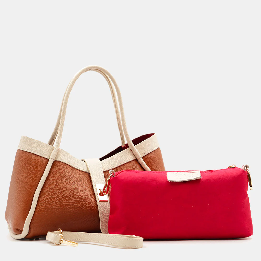 Borsa Donna a Mano VIAVERDI in Pelle Cuoio e Avorio Made in Italy linea Cortona - Image 12