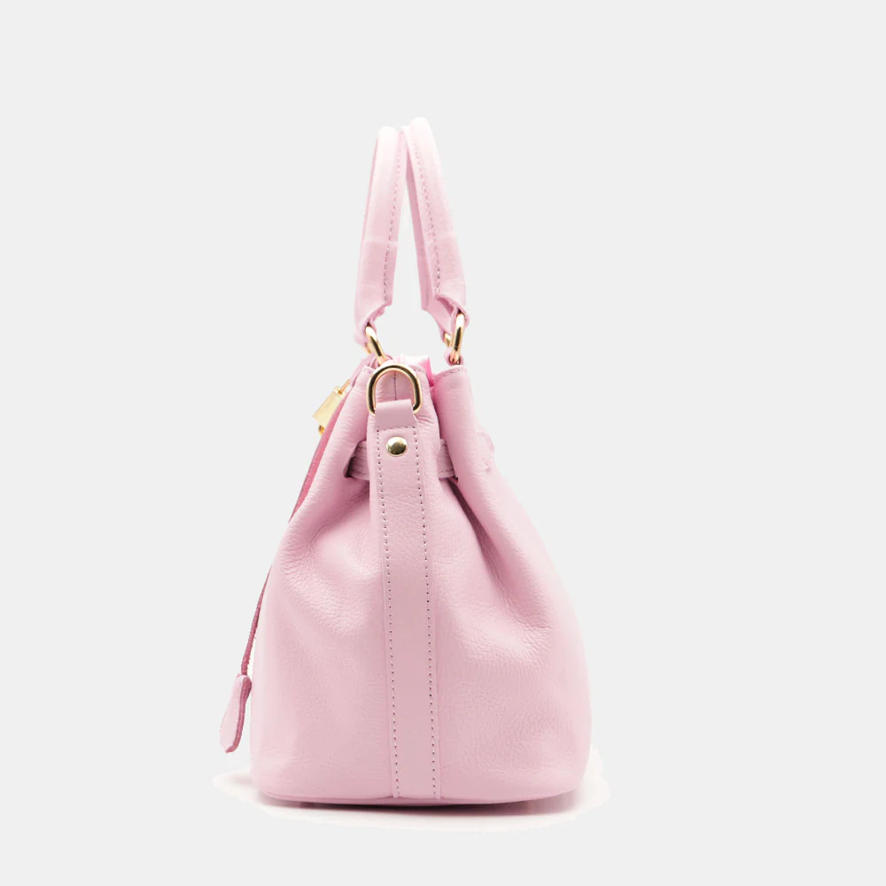 Borsa Donna a Mano VIAVERDI in Pelle Rosa Made in Italy linea Artimino - Image 5