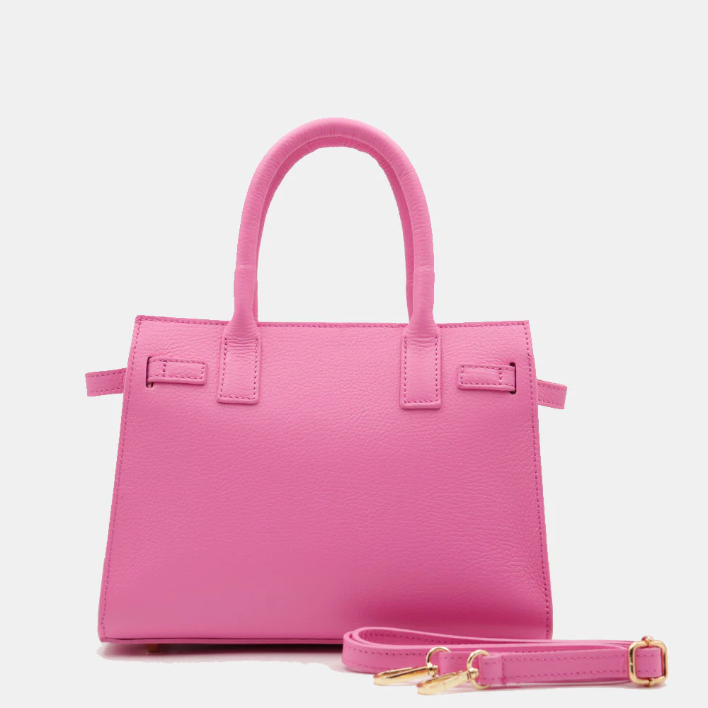 Borsa Donna a Mano VIAVERDI in Pelle Rosa Made in Italy linea Artimino - Image 5
