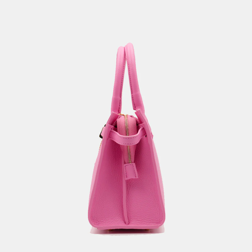 Borsa Donna a Mano VIAVERDI in Pelle Rosa Made in Italy linea Artimino - Image 6