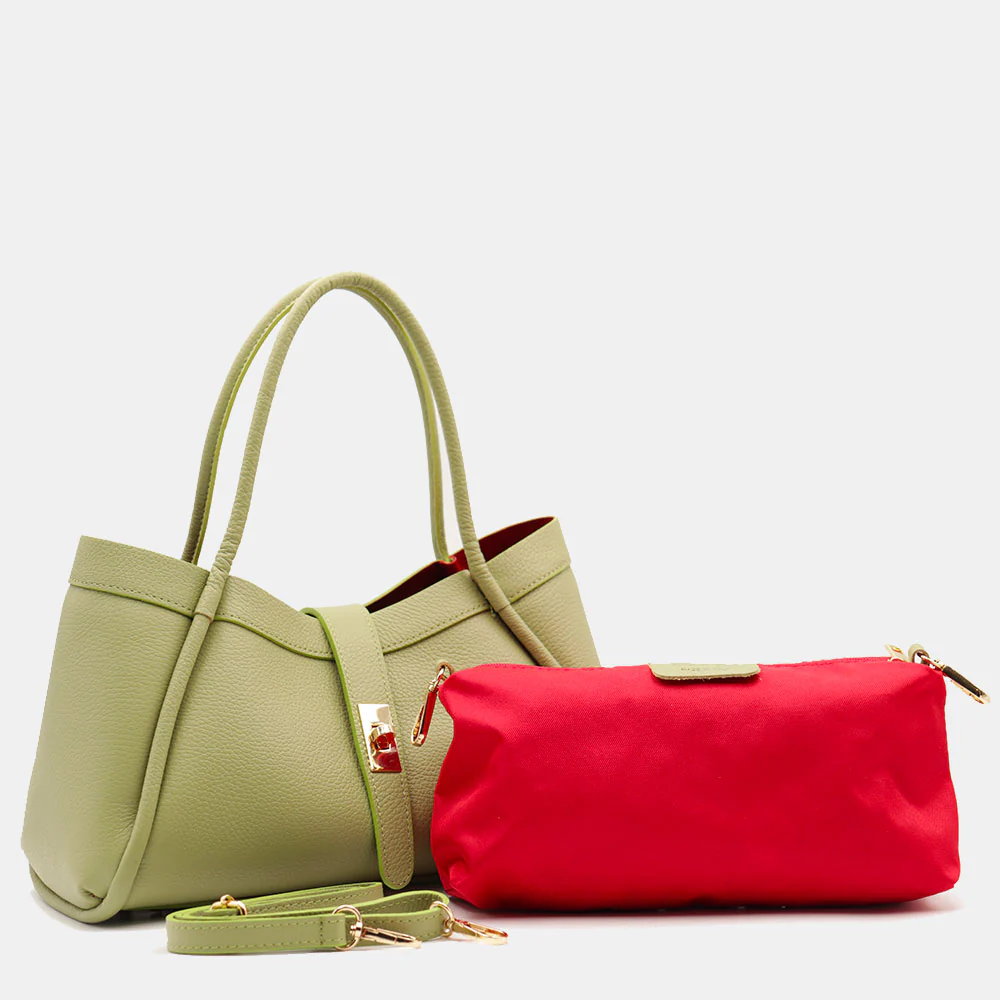 Borsa Donna a Mano VIAVERDI in Pelle Verde Made in Italy linea Cortona - Image 11