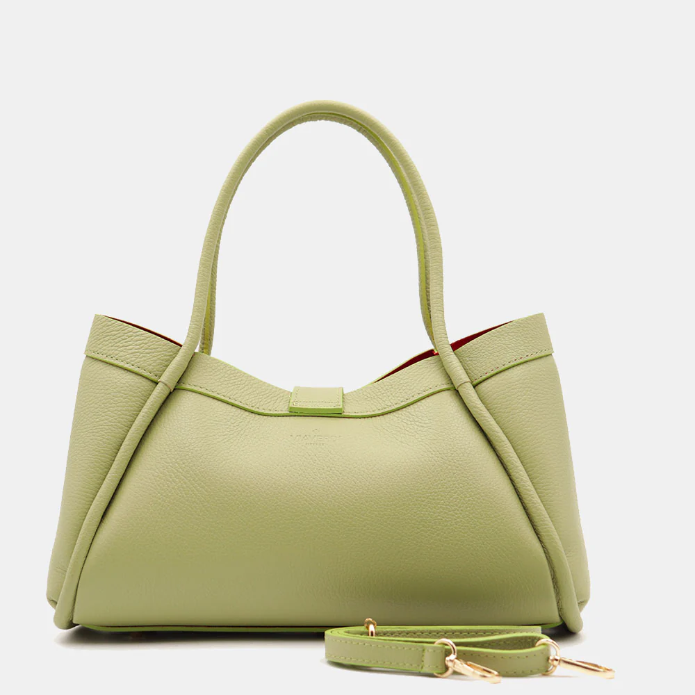Borsa Donna a Mano VIAVERDI in Pelle Verde Made in Italy linea Cortona - Image 7