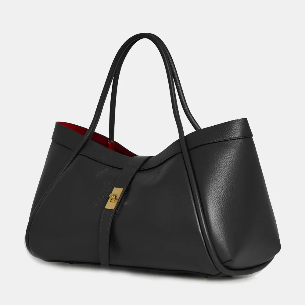 Borsa Donna a Spalla VIAVERDI in Pelle Nera Made in Italy linea Cortona - Image 3