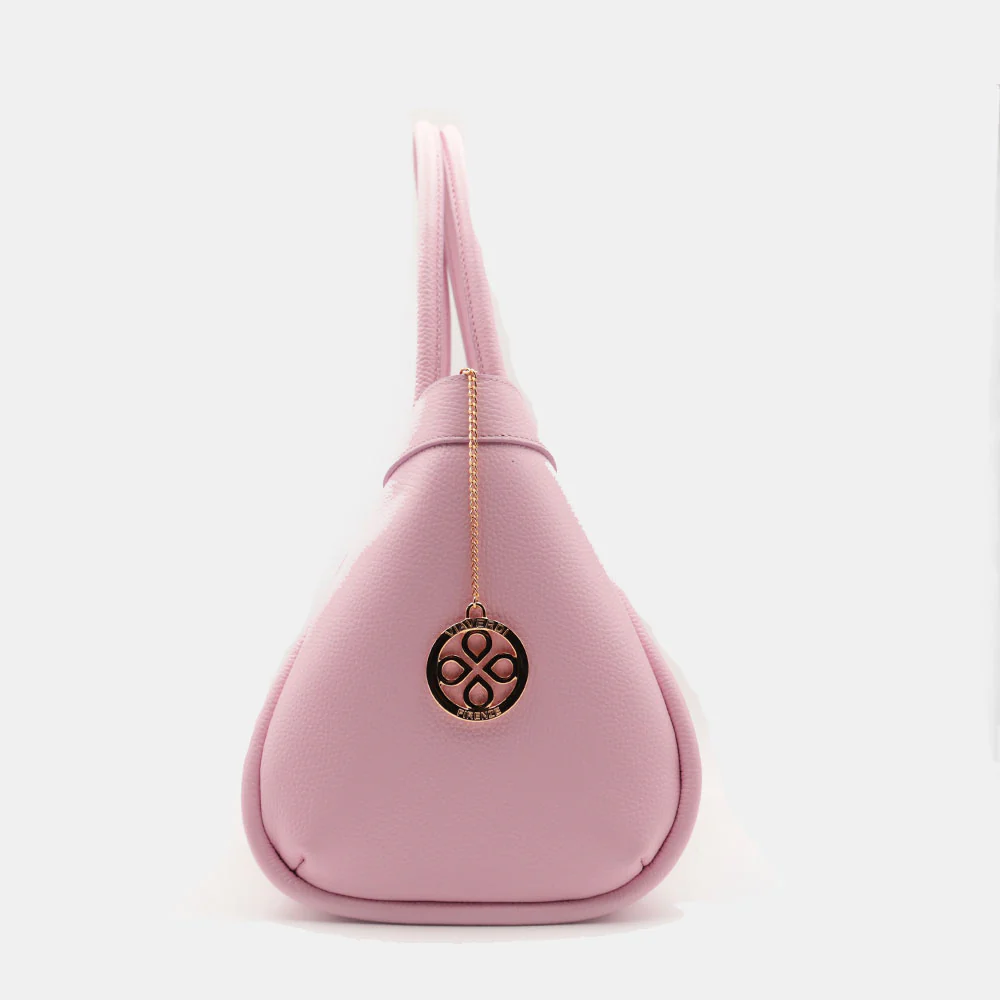 Borsa Donna a Spalla VIAVERDI in Pelle Rosa Made in Italy linea Cortona - Image 6