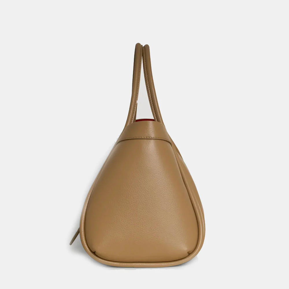 Borsa Donna a Spalla VIAVERDI in Pelle Taupe Made in Italy linea Cortona - Image 7