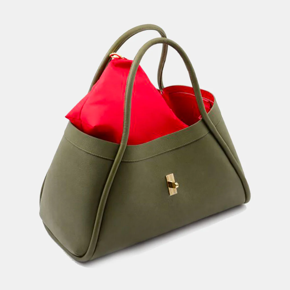 Borsa Donna a Spalla VIAVERDI in Pelle Verde Made in Italy linea Cortona - Image 10