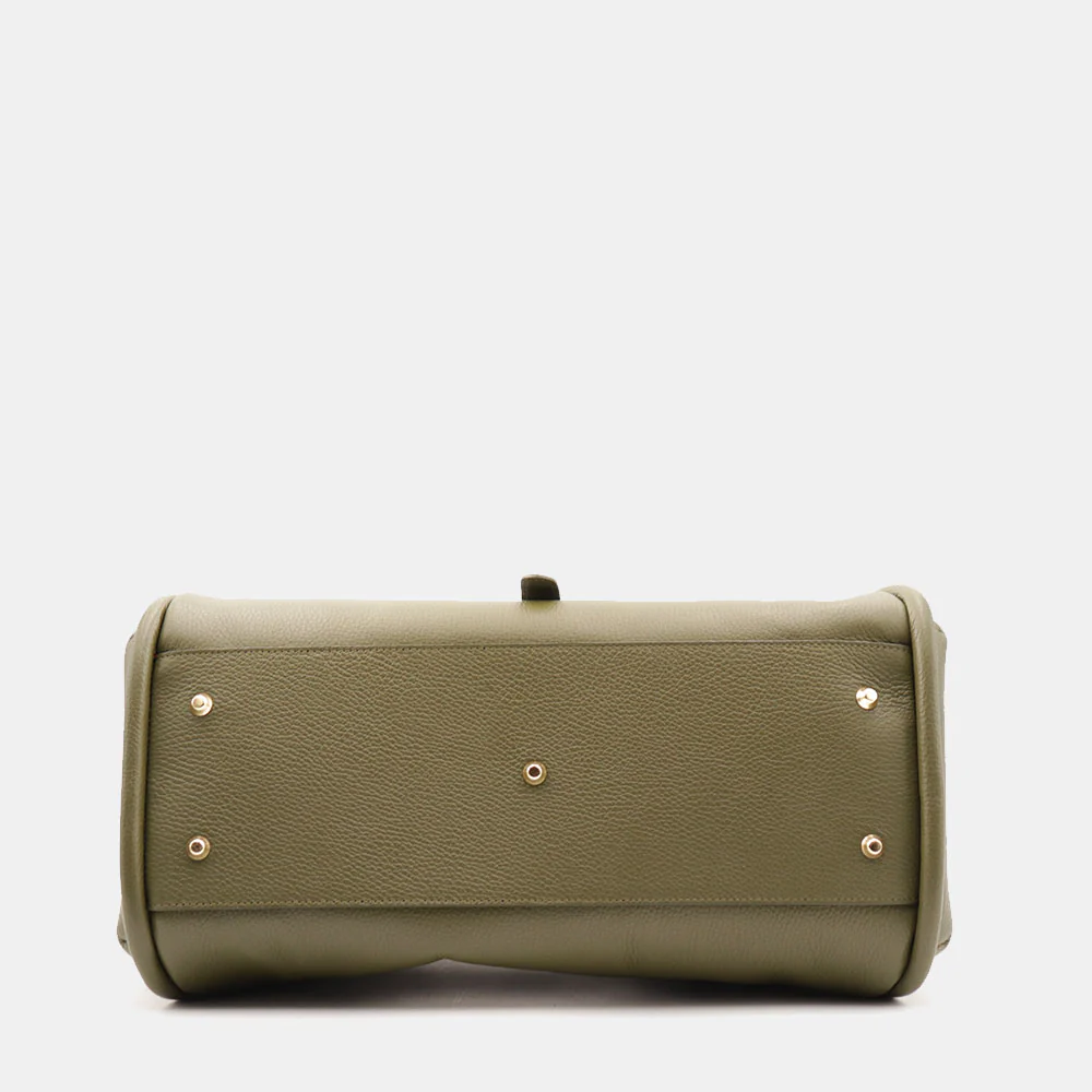 Borsa Donna a Spalla VIAVERDI in Pelle Verde Made in Italy linea Cortona - Image 8