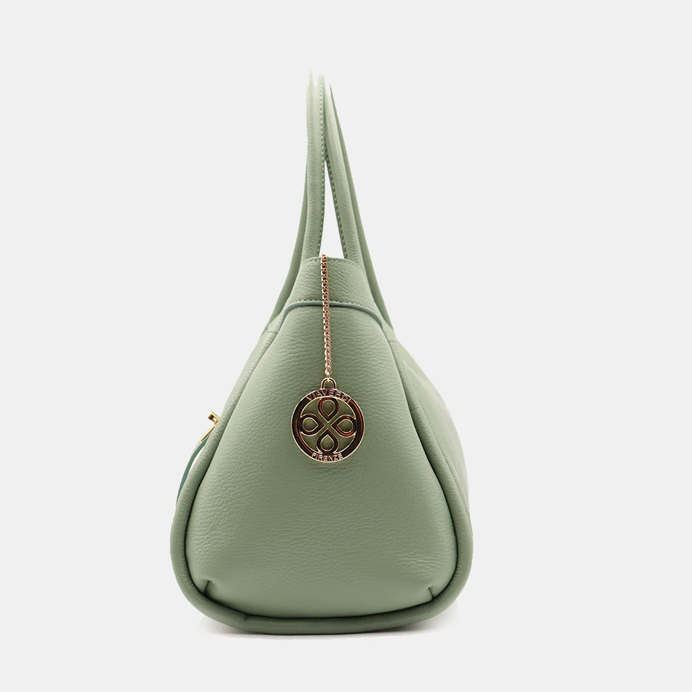 Borsa Donna a Spalla VIAVERDI in Pelle Verde Menta Made in Italy linea Cortona - Image 10