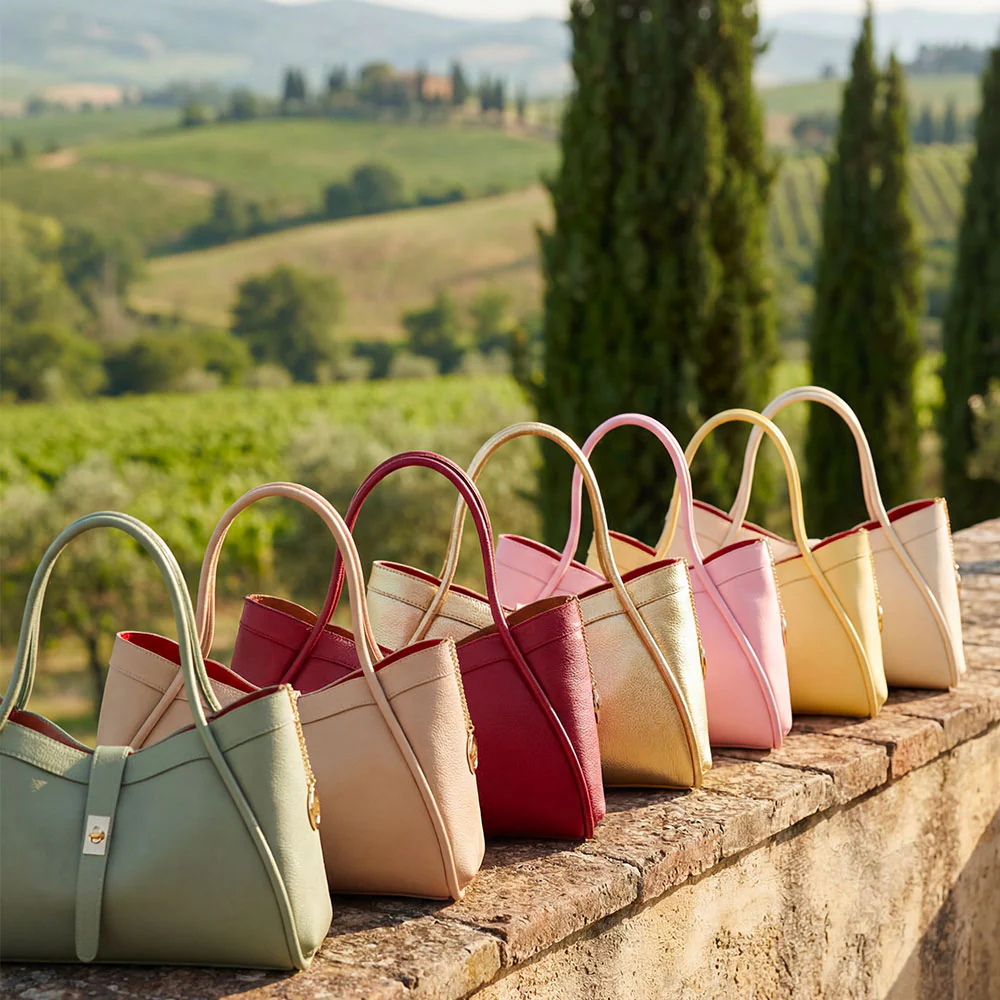 Borsa Donna a Spalla VIAVERDI in Pelle Beige Made in Italy linea Cortona - Image 15