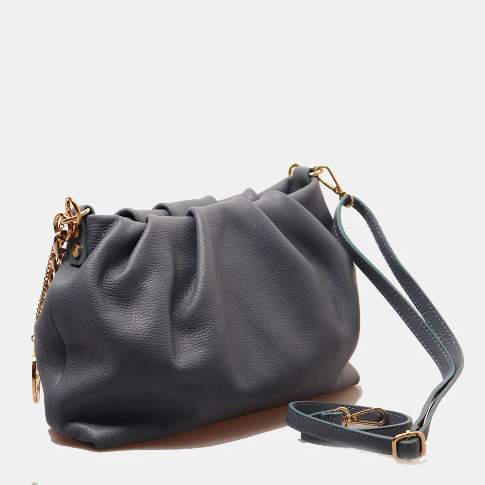 Borsa Hobo a Spalla con Catena VIAVERDI in Pelle Avio Made in Italy linea Monteriggioni - Image 5