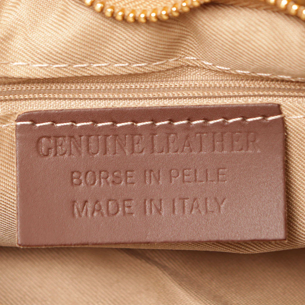 Borsa Hobo a Spalla con Catena VIAVERDI in Pelle Oro Made in Italy linea Monteriggioni - Image 9