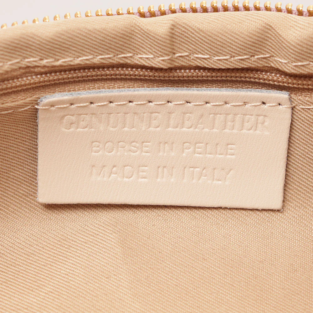 Borsa Hobo a Spalla con Catena VIAVERDI in Pelle Lilla Made in Italy linea Monteriggioni - Image 8