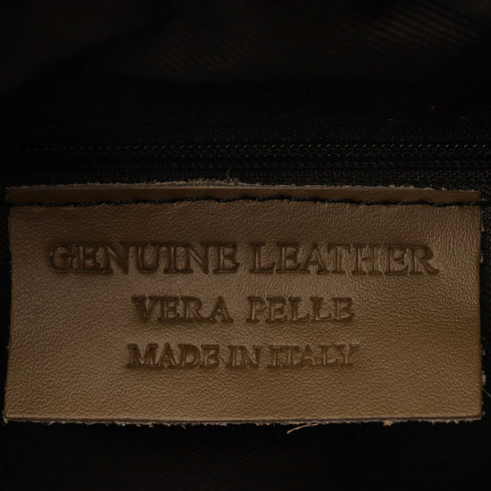Borsa Hobo a Spalla con Catena VIAVERDI in Pelle Testa di Moro Made in Italy linea Monteriggioni - Image 9