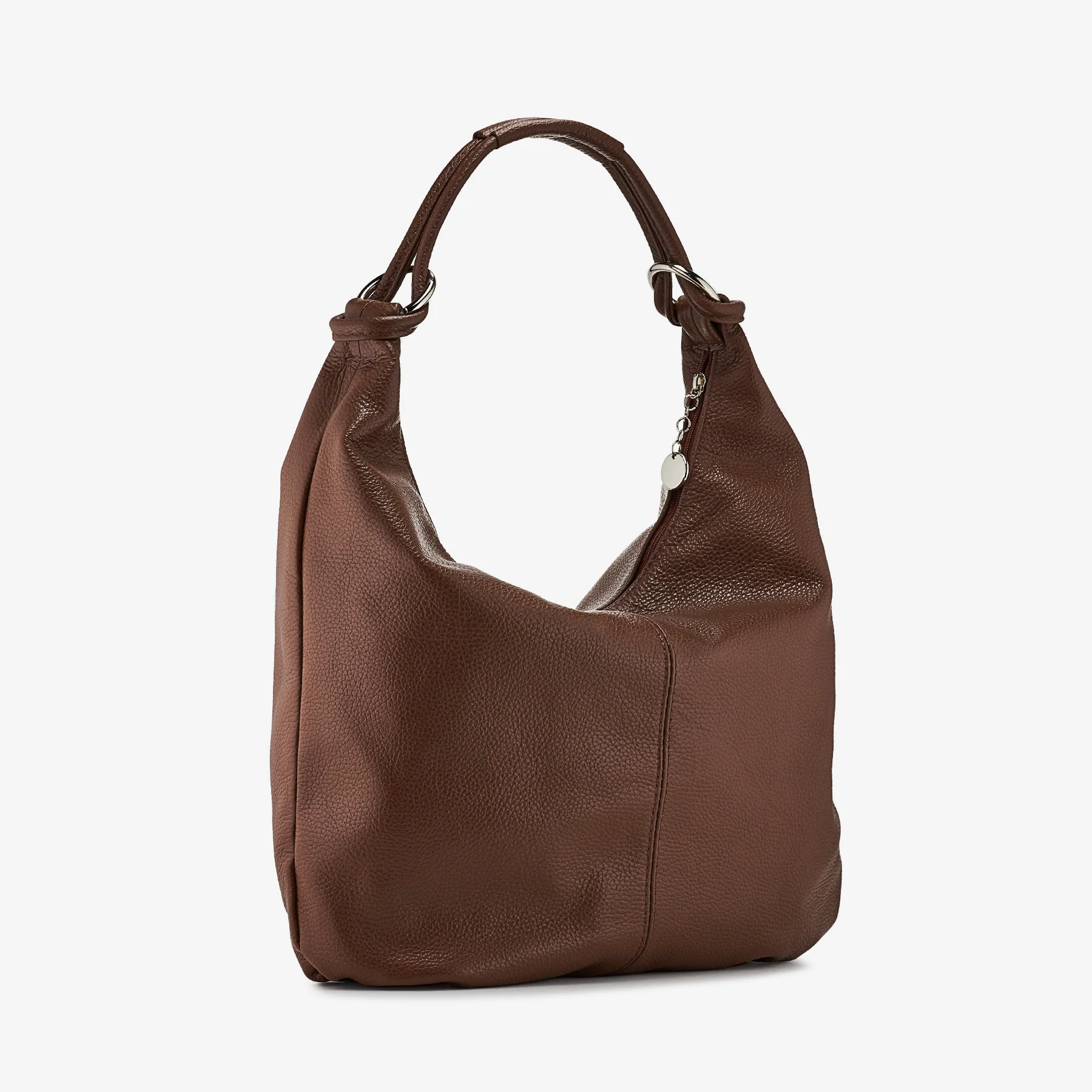 Borsa Hobo in Pelle Marrone VIAVERDI Made in Italy - Image 4
