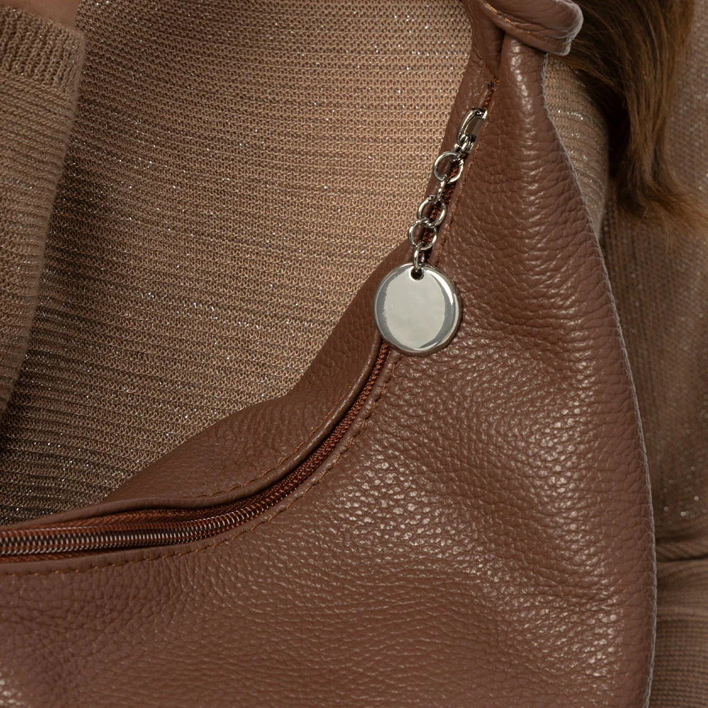 Borsa Hobo in Pelle Nera VIAVERDI Made in Italy - Image 7