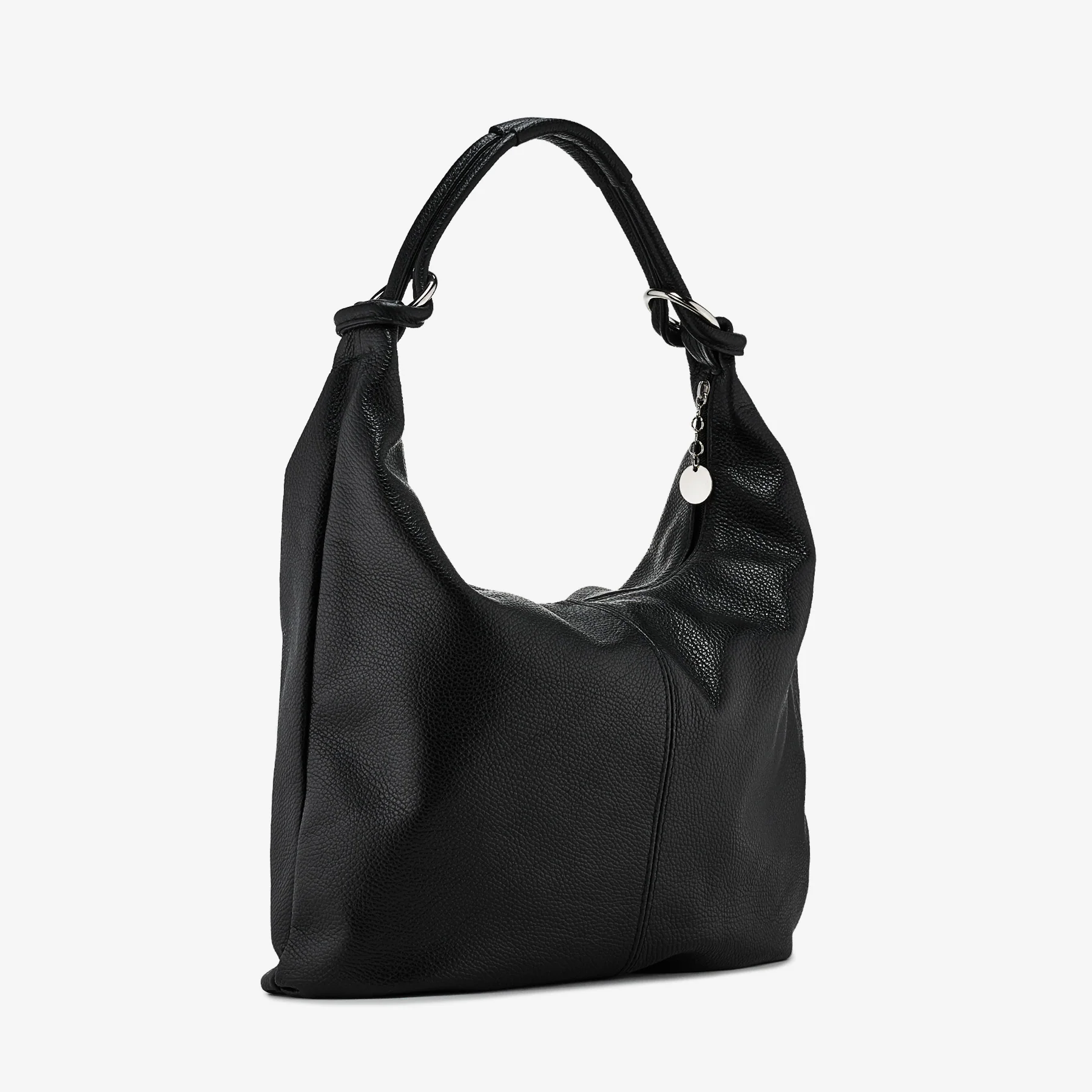 Borsa Hobo in Pelle Nera VIAVERDI Made in Italy - Image 3