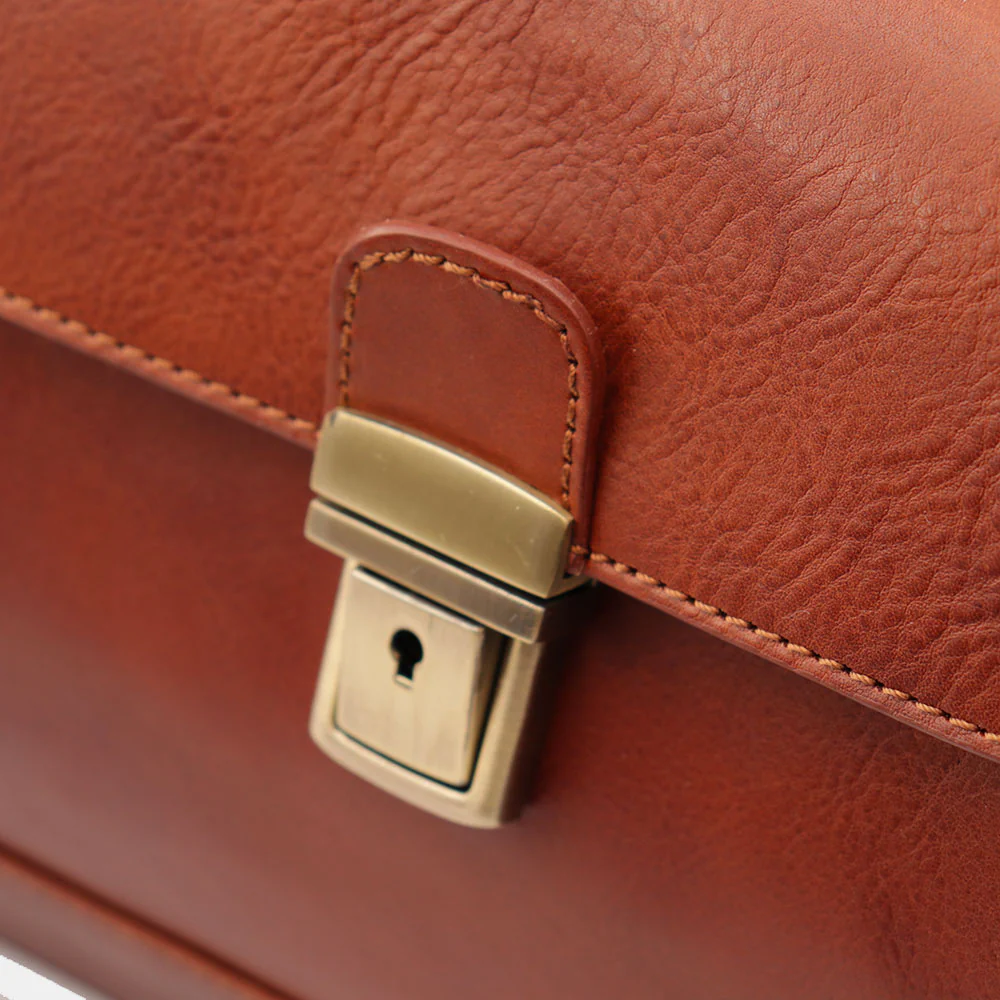 Borsa Medico Classica in Pelle color Cuoio VIAVERDI Made in Italy linea Firenze - Image 14