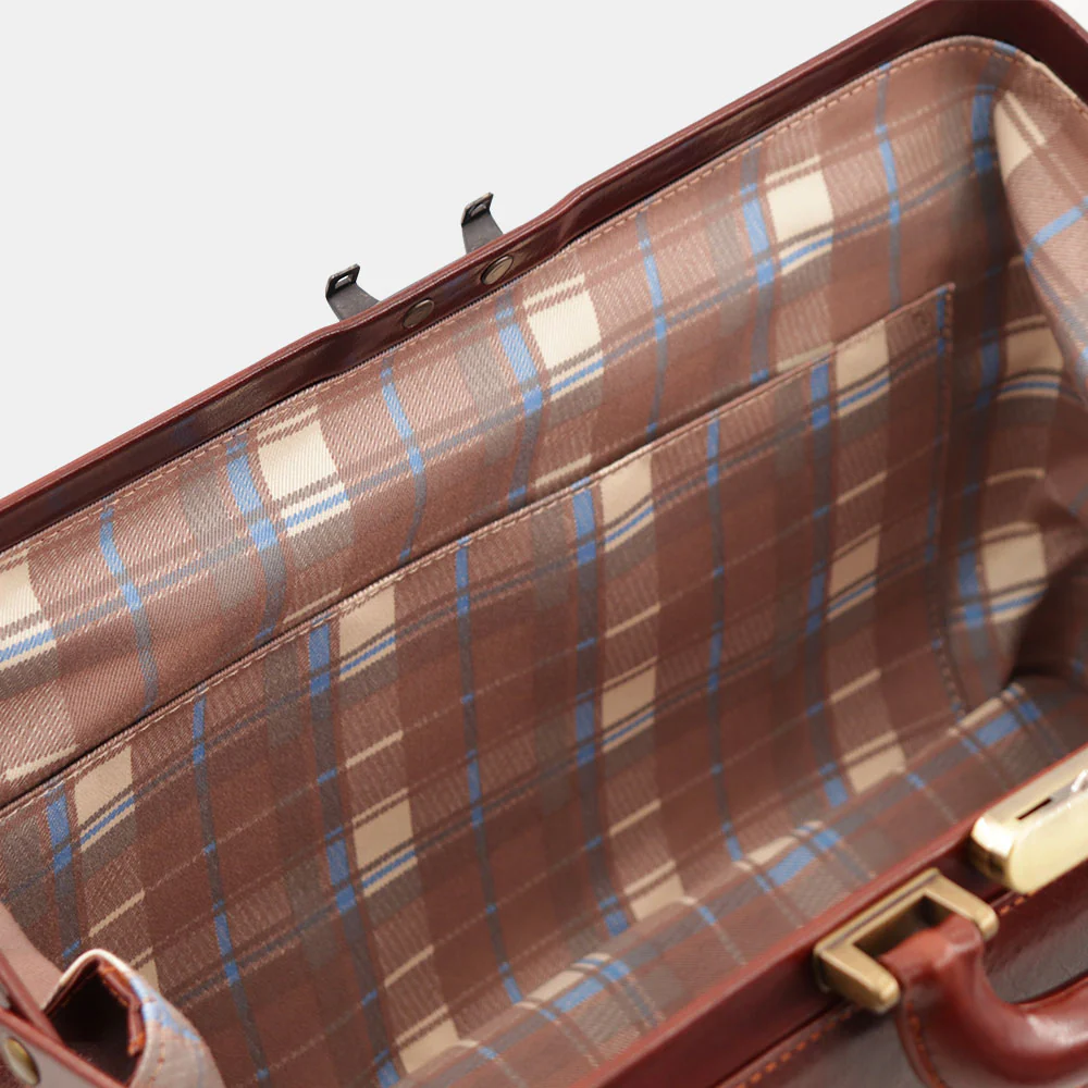 Borsa Medico Classica in Pelle Marrone VIAVERDI Made in Italy linea Firenze - Image 10