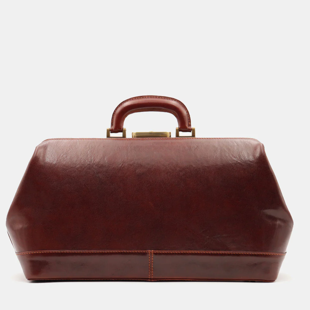 Borsa Medico Classica in Pelle Marrone VIAVERDI Made in Italy linea Firenze - Image 5