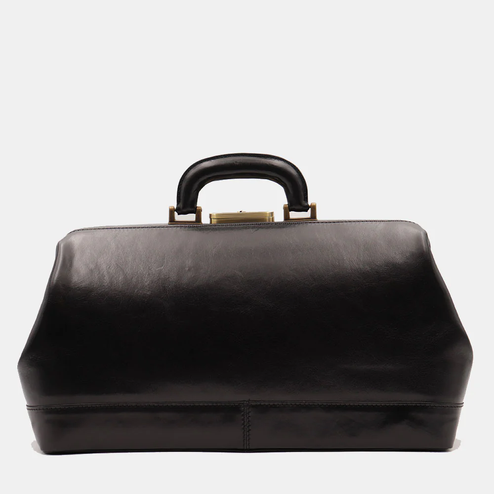 Borsa Medico Classica in Pelle Nera VIAVERDI Made in Italy linea Firenze - Image 5