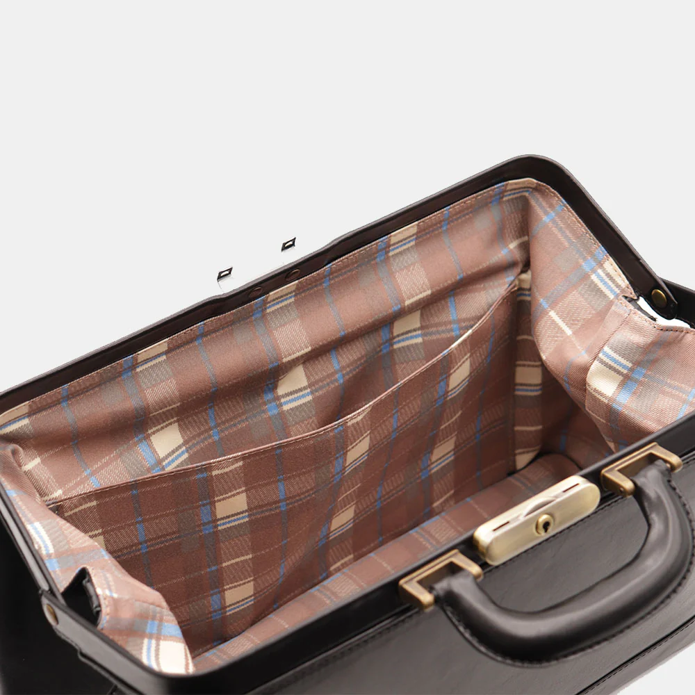 Borsa Medico Classica in Pelle Nera VIAVERDI Made in Italy linea Firenze - Image 9