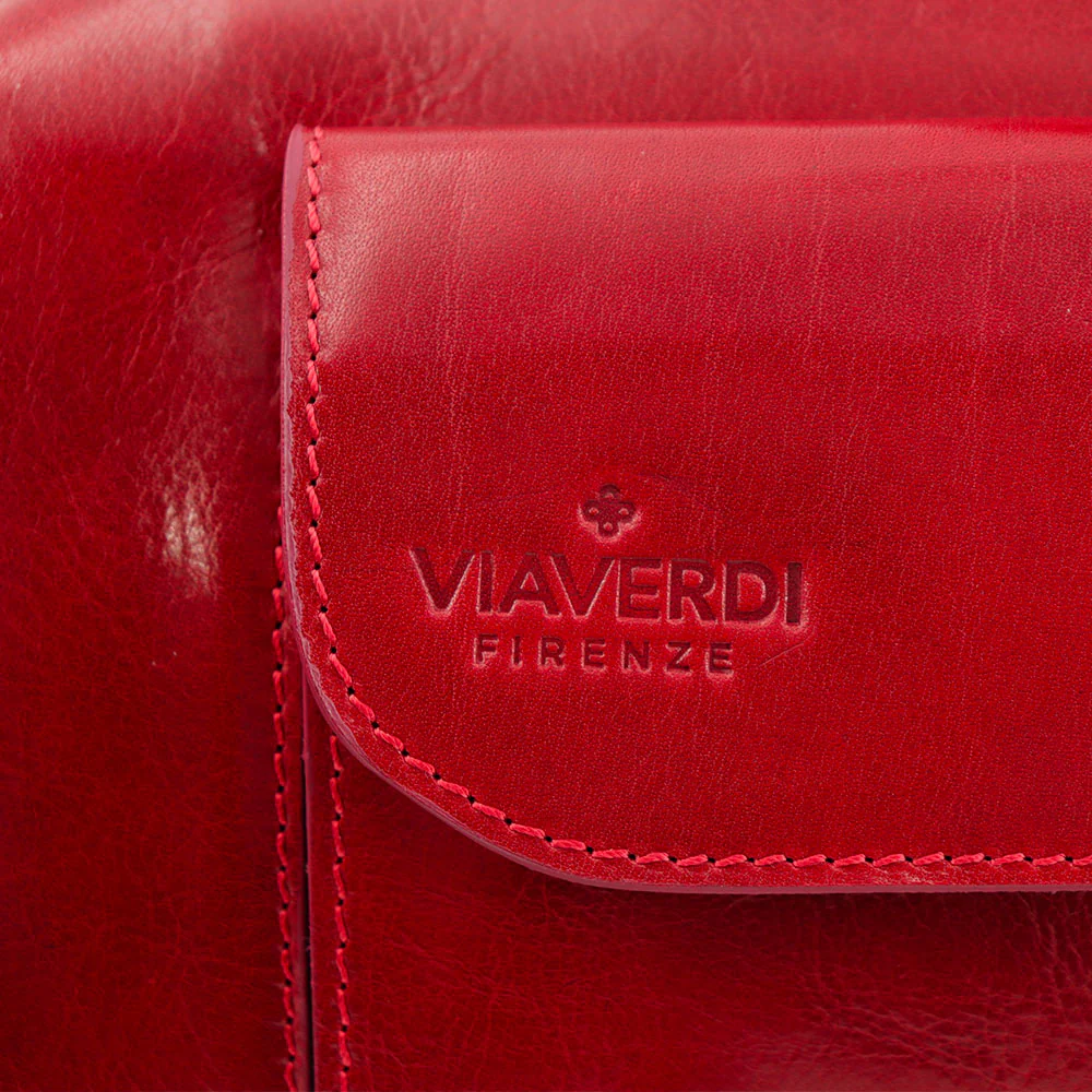 Borsa Medico Classica in Pelle Rossa VIAVERDI Made in Italy linea Firenze - Image 14