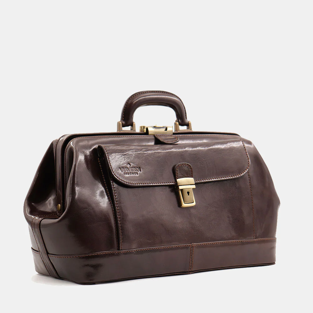 Borsa Medico Classica in Pelle Testa di Moro VIAVERDI Made in Italy linea Firenze - Image 4