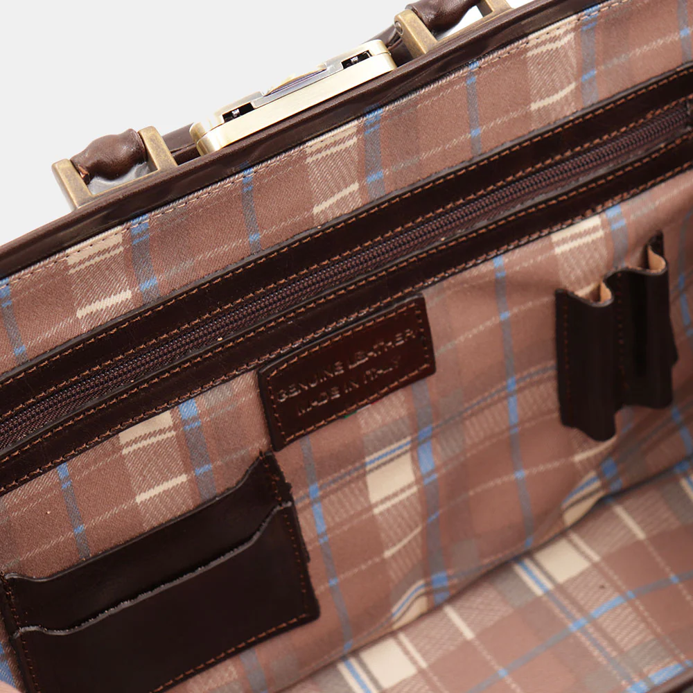 Borsa Medico Classica in Pelle Testa di Moro VIAVERDI Made in Italy linea Firenze - Image 9