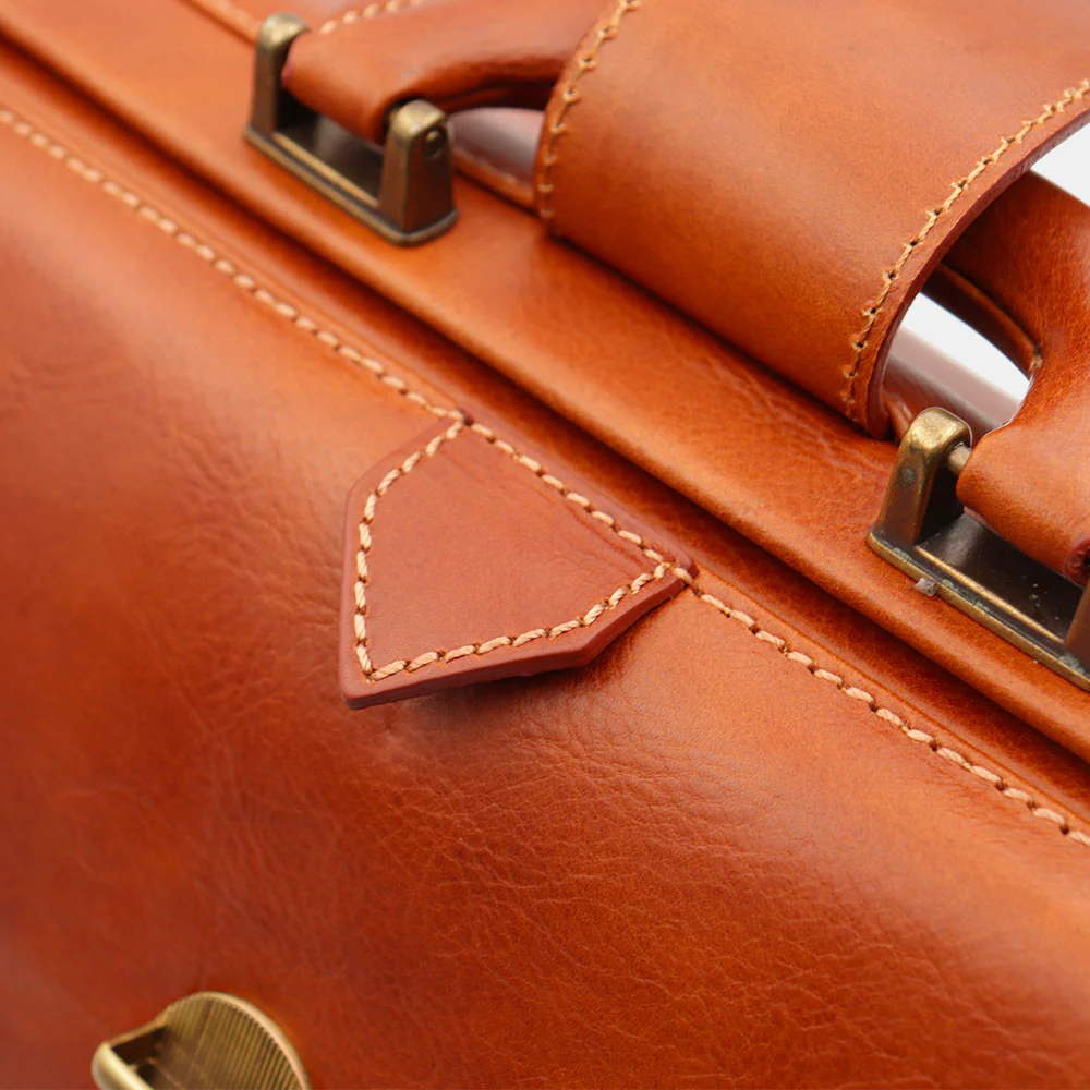 Borsa Medico in Pelle color Cuoio VIAVERDI Made in Italy linea Firenze - Image 12
