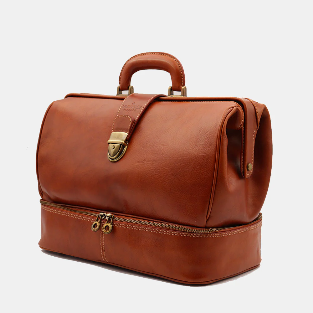 Borsa Medico in Pelle color Cuoio VIAVERDI Made in Italy linea Firenze - Image 4