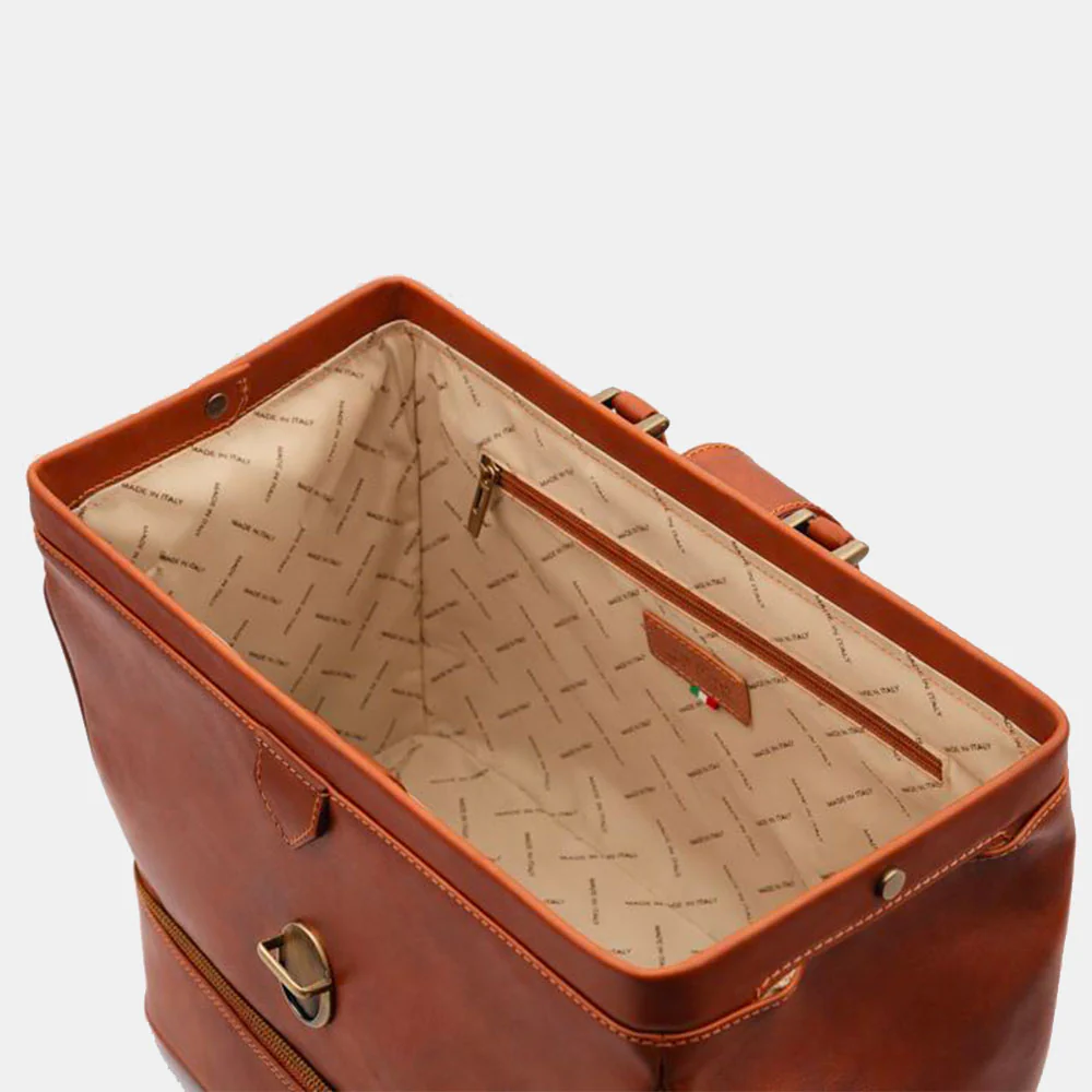 Borsa Medico in Pelle color Cuoio VIAVERDI Made in Italy linea Firenze - Image 7