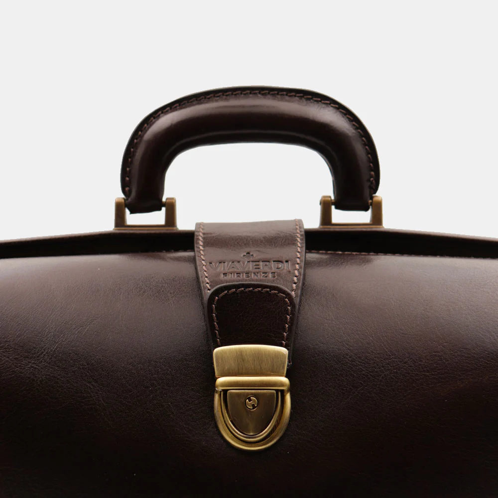 Borsa Medico in Pelle Testa di Moro VIAVERDI Made in Italy linea Firenze - Image 7