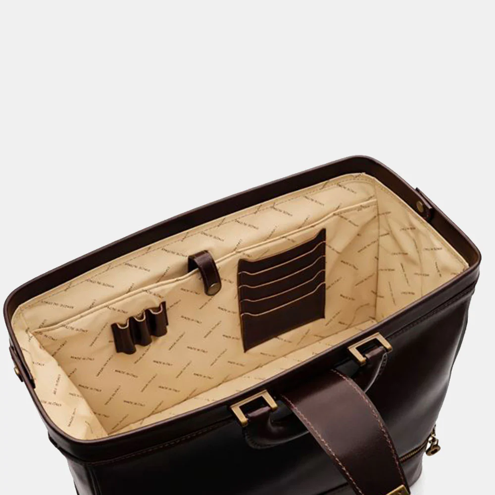 Borsa Medico in Pelle Testa di Moro VIAVERDI Made in Italy linea Firenze - Image 8