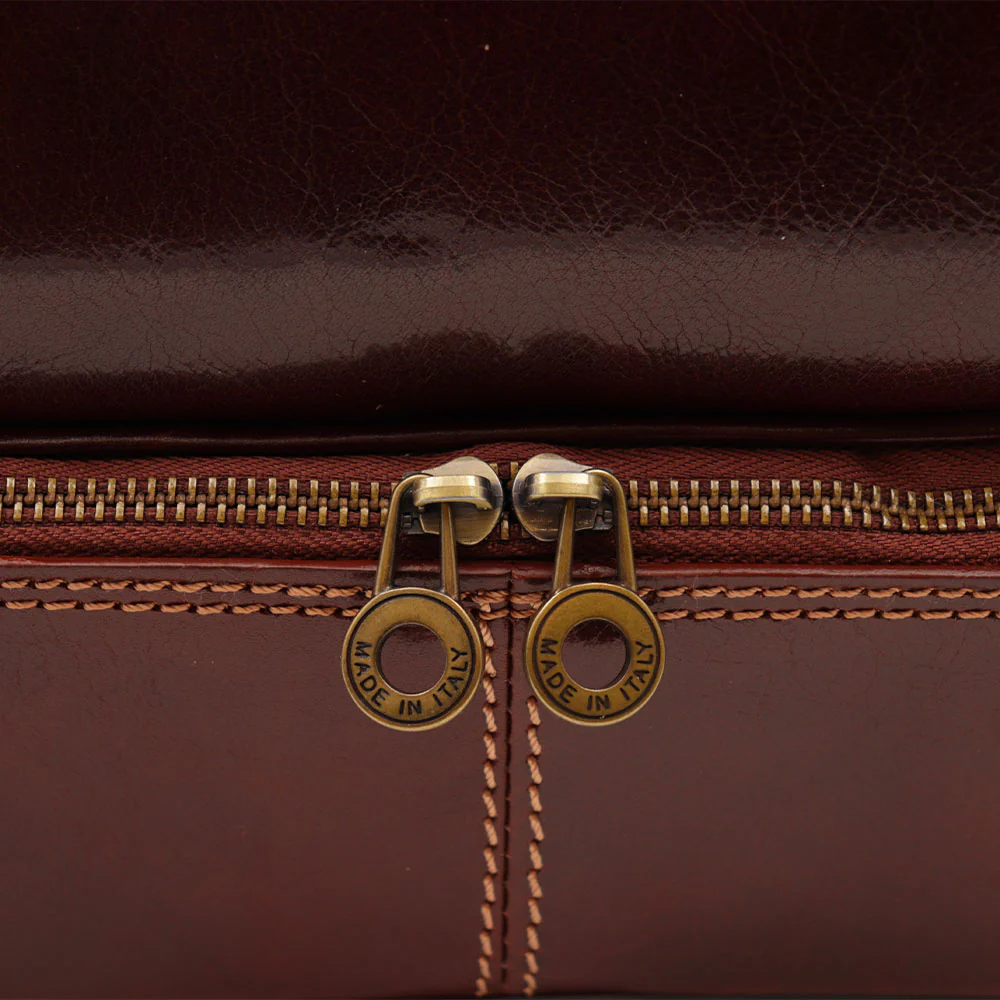 Borsa Medico in Pelle Marrone VIAVERDI Made in Italy linea Firenze - Image 11