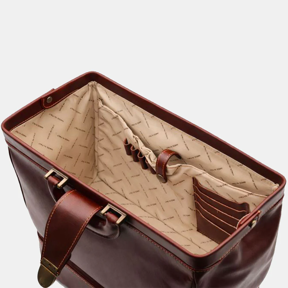 Borsa Medico in Pelle Marrone VIAVERDI Made in Italy linea Firenze - Image 8